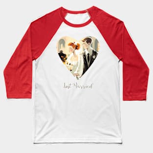 Just Married Baseball T-Shirt